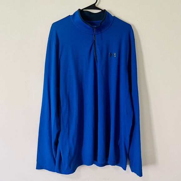 Under Armour Cold Gear Blue Quarter Zip Size 2XL - Picture 1 of 6